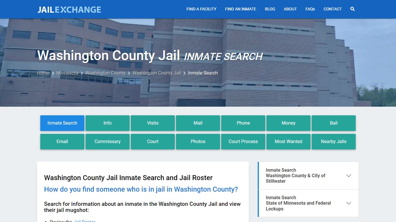 Inmate Search: Roster & Mugshots - Washington County Jail, MN